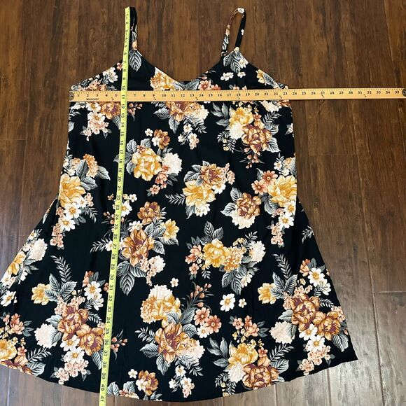 TORRID Mini Challis Slip Dress Black Floral V-Neck Stretch NWT - Picture 10 of 10